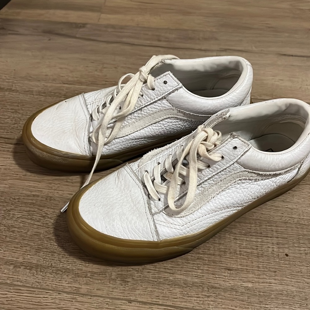 White Vans size 6 gummy sole.